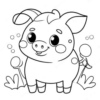 Kawaii Cute Pig Coloring Pages