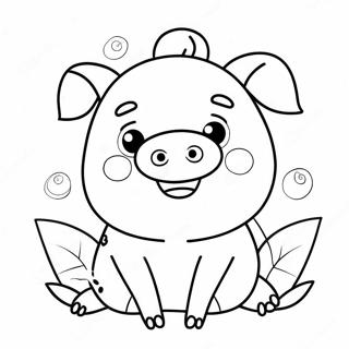 Kawaii Cute Pig Coloring Page 127706-61272