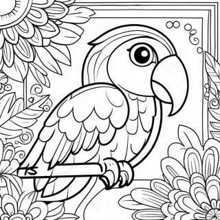 Detailed Macaw With Intricate Feathers Coloring Page 127787-61345