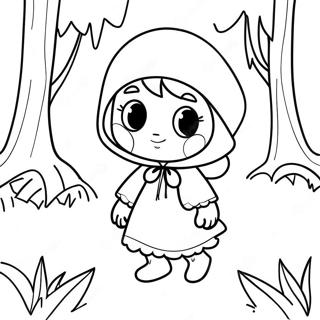 Adventurous Little Red Riding Hood Coloring Page 127810-61354