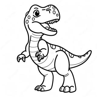 Colorful T Rex Roaring Coloring Page 1278-1561