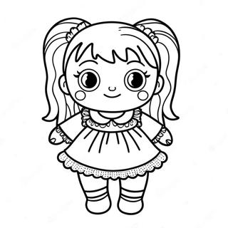 Creepy Doll Coloring Page 127937-61450