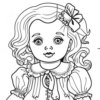 Haunted Vintage Doll Coloring Page 127938-61453