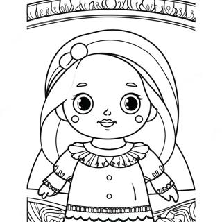 Haunted Vintage Doll Coloring Page 127938-61454