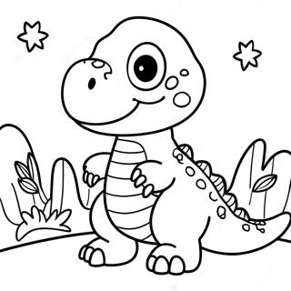 Cute Baby T Rex Coloring Page 1279-2335