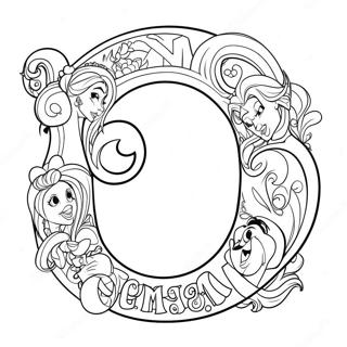 Disney Alphabet Coloring Page 128041-61530