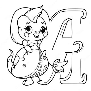 Disney Alphabet Coloring Page 128041-61532