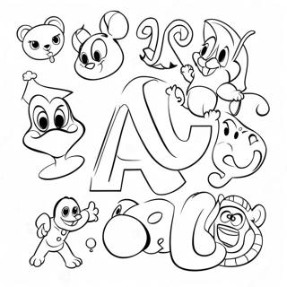 Adventurous Disney Alphabet Coloring Page 128042-61533