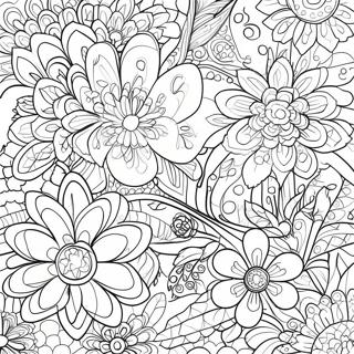 Colorful Crochet Flowers Coloring Page 128069 61559