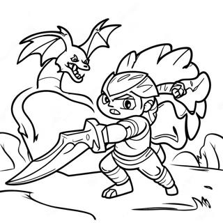 Epic Monster Hunter Battle Coloring Page 128122-61604