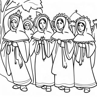 Las Posadas Procession Coloring Page 128173 61638