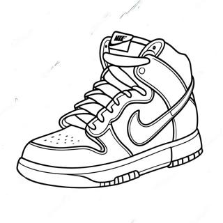 Stylish Nike Dunks On Display Coloring Page 128199 61661