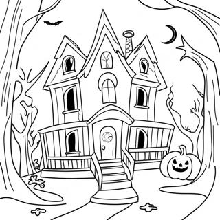 Spooky Ghouliana In A Haunted House Coloring Page 128248-61698