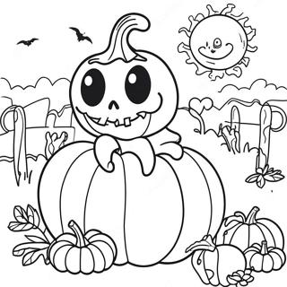 Ghouliana In A Pumpkin Patch Coloring Page 128249-61703