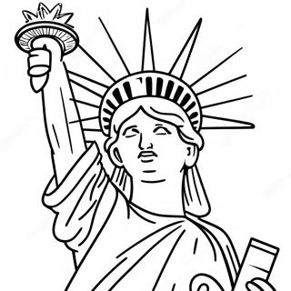 Statue Of Liberty With Sparkling Lights Coloring Page 128324-61753