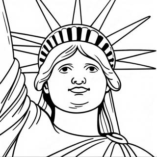 Statue Of Liberty With Sparkling Lights Coloring Page 128324-61754