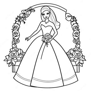 Wedding Barbie Coloring Pages