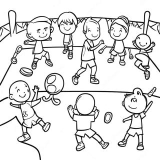 Fun Pe Games Coloring Page 128505-61894