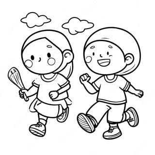 Active Kids In Pe Coloring Page 128506-61898