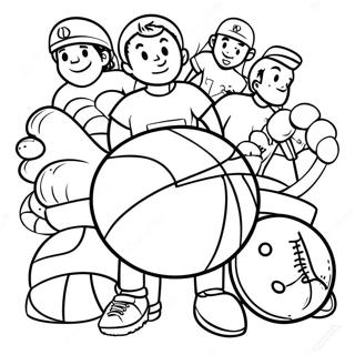 Team Sports In Pe Coloring Page 128507-61902