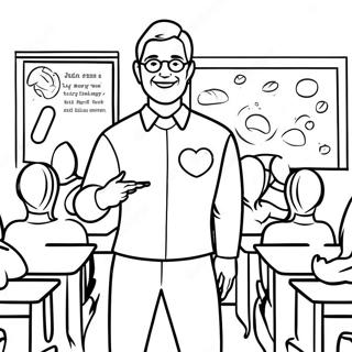 Pe Teacher Leading Class Coloring Page 128508-61906