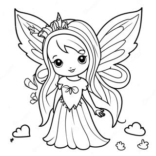 Gothic Fairy Mythical Creature For Adults Coloring Pages