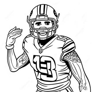 Odell Beckham Jr In Action Coloring Page 128558 61937