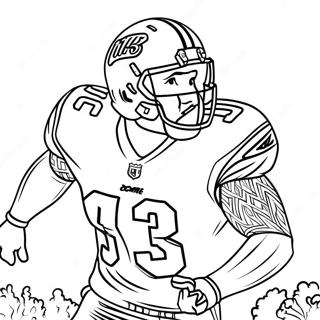 Odell Beckham Jr In Action Coloring Page 128558 61939