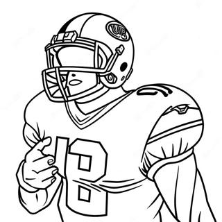 Odell Beckham Jr In Action Coloring Page 128558 61940