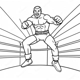 Exciting Wwe Wrestler Jumping On Opponent Coloring Page 128583-61954