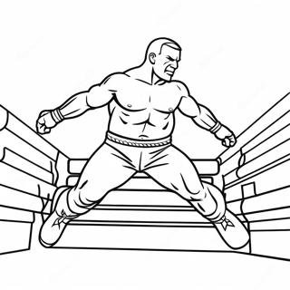 Exciting Wwe Wrestler Jumping On Opponent Coloring Page 128583-61955