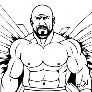 Action Packed Triple H In The Ring Coloring Page 128586-61966