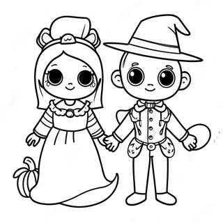 Charming Halloween Costumes Coloring Page 128611-61978