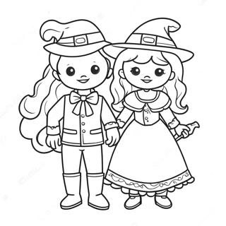 Charming Halloween Costumes Coloring Page 128611-61979