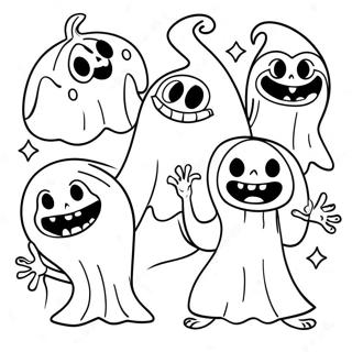 Playful Ghosts And Goblins Coloring Page 128612-61984