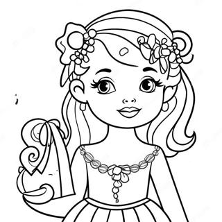 Candylicious Doll With Colorful Accessories Coloring Page 128690-62044