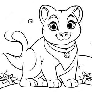 Enchanting Jasmine And Rajah Coloring Page 128739-62074