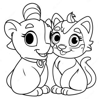 Enchanting Jasmine And Rajah Coloring Page 128739 62076