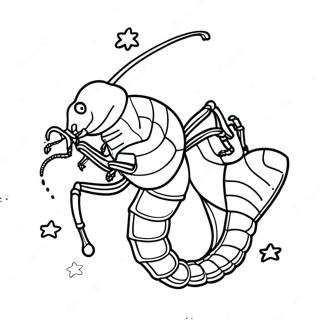 Scorpio With Stars Coloring Page 128767-62103