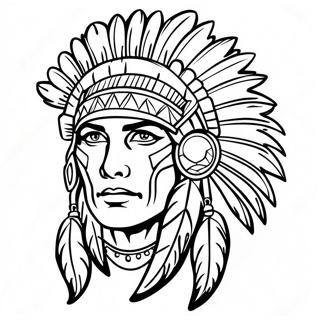 Native American Headdress Coloring Page 128894-62193