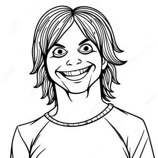 Jeff The Killer Creepy Portrait Coloring Page 128996-62279