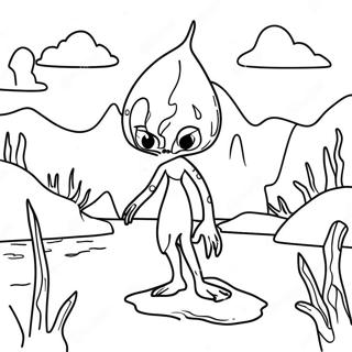 Siren Head Spooky Landscape Coloring Page 128997-62282