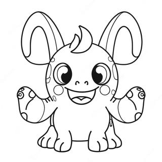 Funny Monster Ears Coloring Page 129023-62302