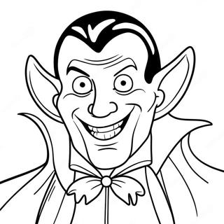 Friendly Dracula With A Pumpkin Coloring Page 129099-62357