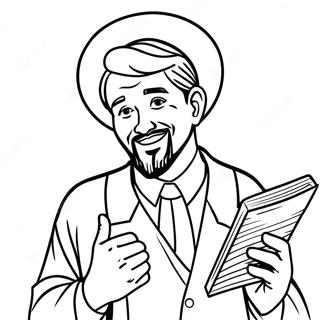 Pastor With Bible Coloring Page 129280-62506