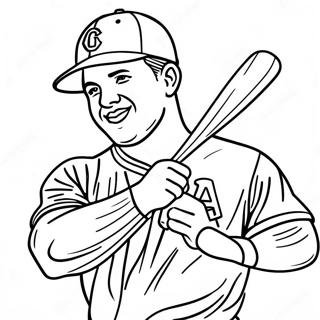 Mike Trout Coloring Page 129301-62510