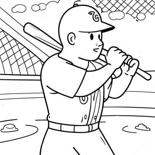 Mike Trout Swinging Bat Coloring Page 129302-62513