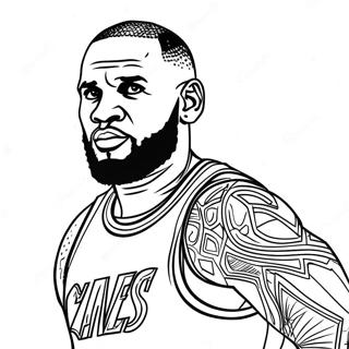 Lebron James In Action Coloring Page 129380 62581