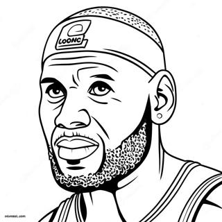 Lebron James In Action Coloring Page 129380 62582