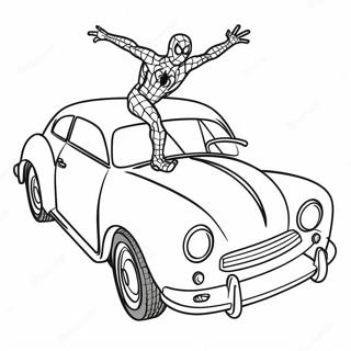 Spiderman Car Coloring Page 129479-62651